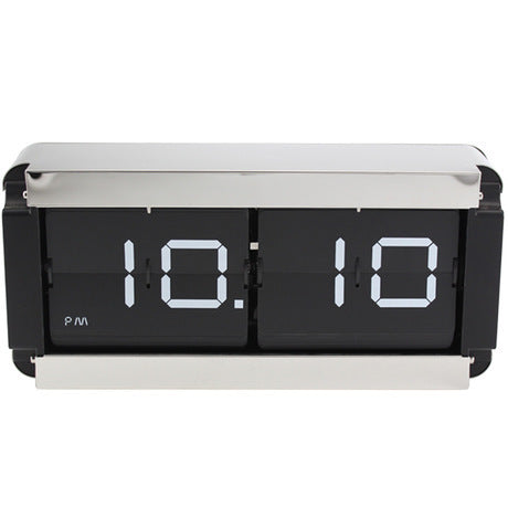 Stainless Steel Desk Clock Desk Clock Fashion Living Room Automatic Page Turning