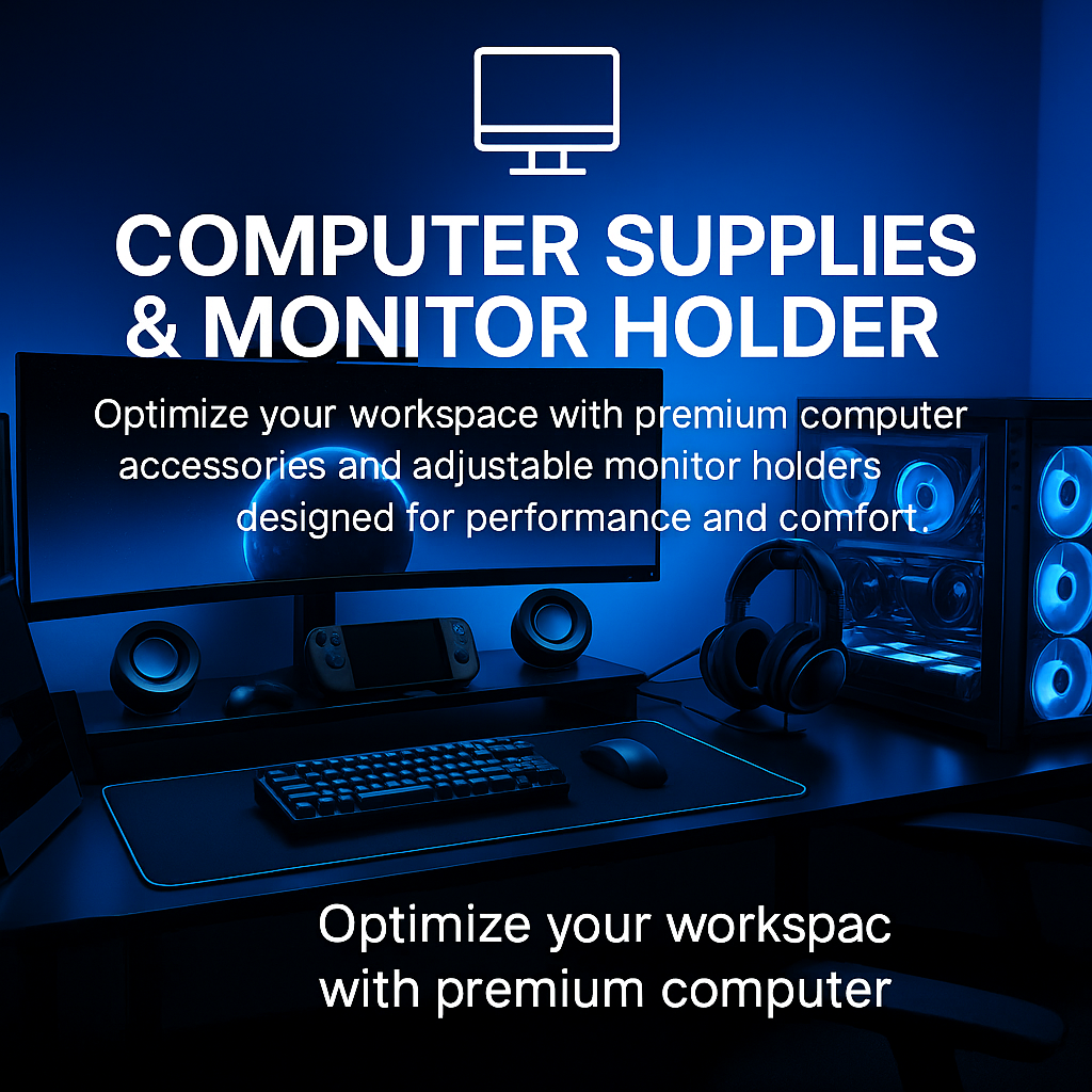 🖥️ Computer supplies & monitor holder
