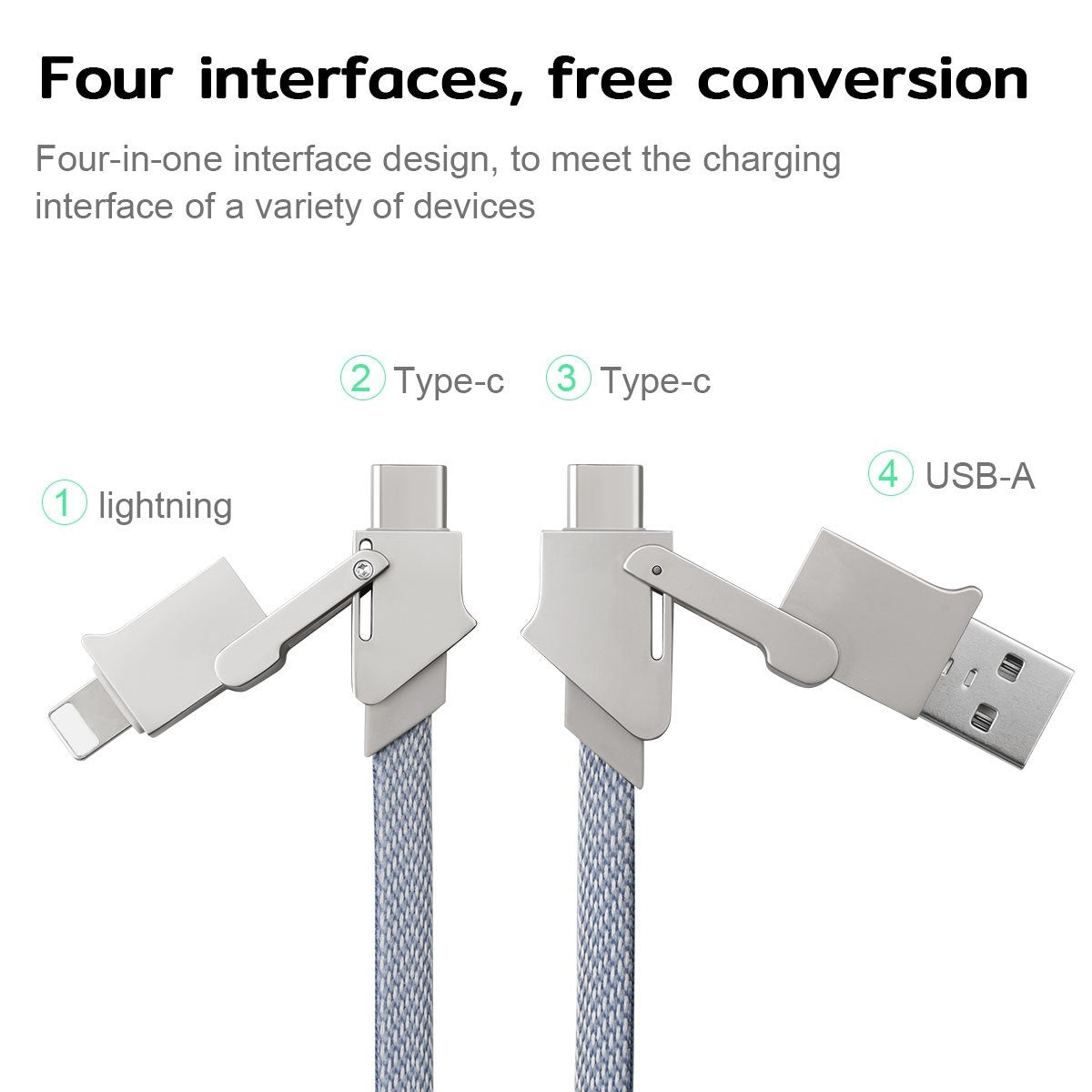 120W Fast Charge Data Cable Six-in-one For 15 PD27W Fast Charge Data Cable
