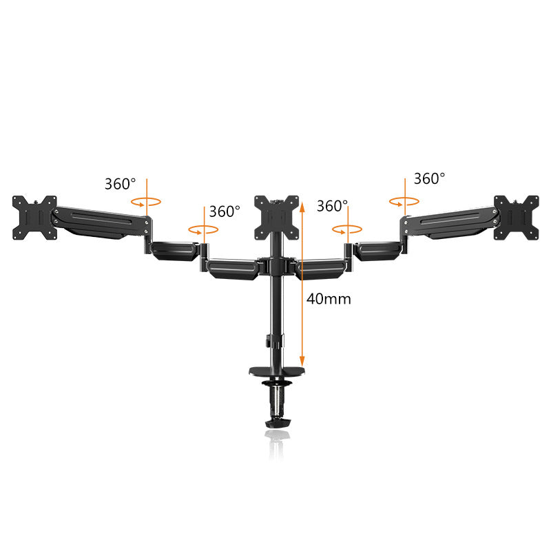 Three-screen Monitor Stand Computer Desktop Adjustable